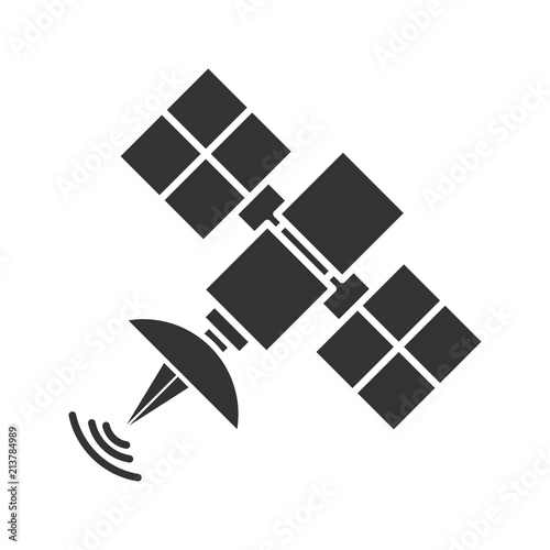 Satellite signal glyph icon