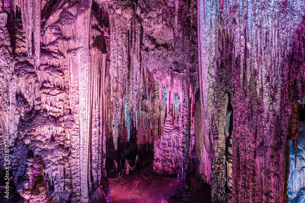 Stalactites of Arta Cave, Majorca, Spain