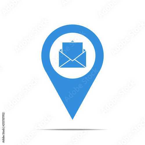 Free Download Mail or Envelope Line icon with map pointer icon. Flat design style. Vector illustration, eps10 - GFXLoad