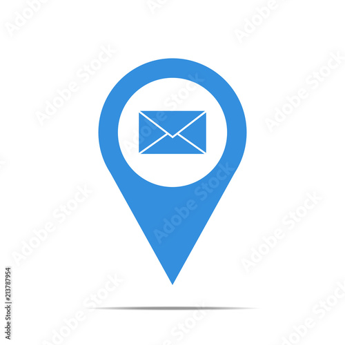 Free Download Mail sign icon. Map pointer icon. Message icon. Flat design style. Vector illustration, eps10 - GFXLoad