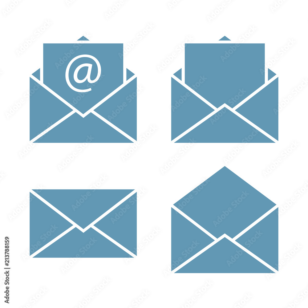Set Of Mail Icon Or Envelope Icon On A Light Background For Website Design In Flat Style Newsletter Icon Message Icon Vector Illustration Eps10 Stock Vector Adobe Stock