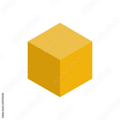 Colorful geometrical figure Vector illustration: Cube © asantosg