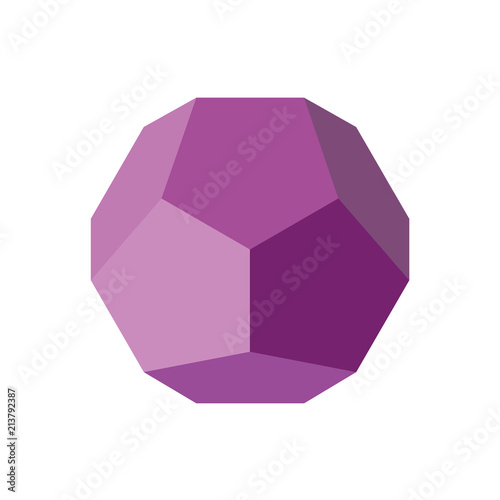 Colorful geometrical figure Vector illustration: Dodecahedron photo