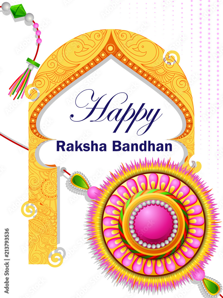 Naklejka premium Decorated rakhi for Indian festival Raksha Bandhan