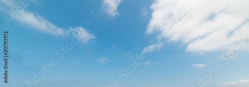 Blue sky and smal clouds in spring