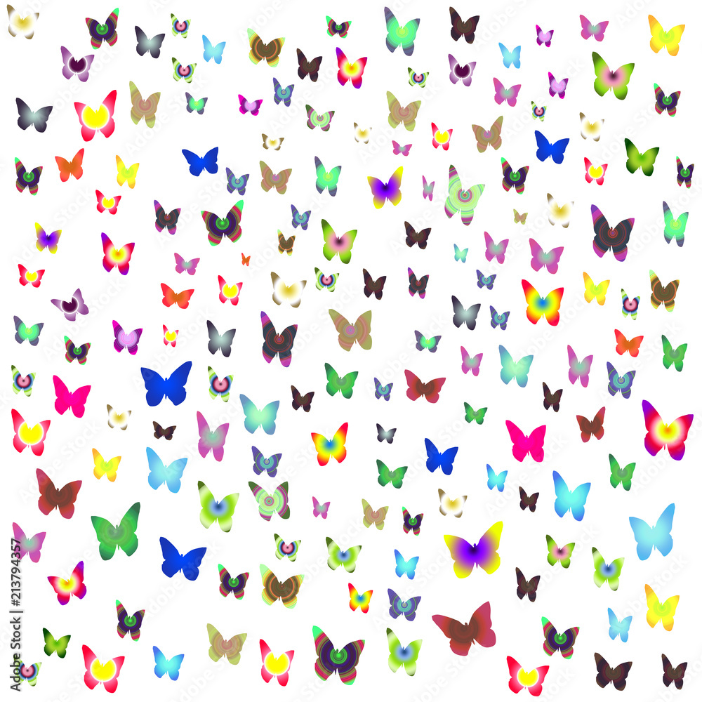 Numerous colorful butterflies Numerous colorful butterflies