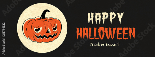 Happy halloween vector banner.