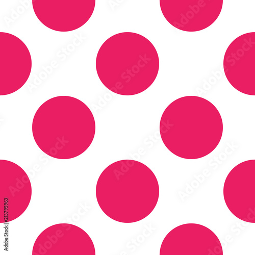 Circle seamless pattern. Cute pink pattern