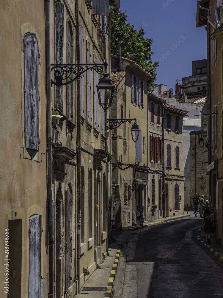 Fototapeta Street view of Arles during summer