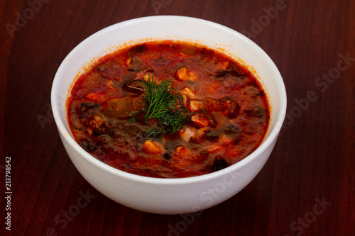 Traditional Solyanka soup