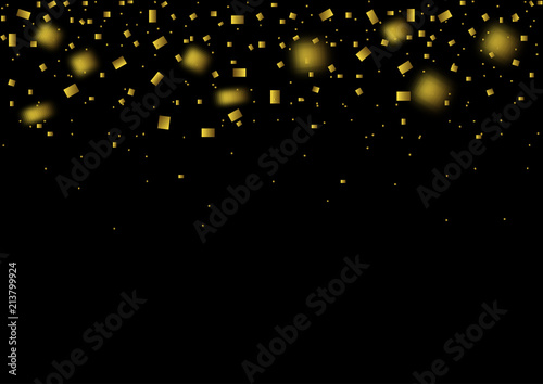 Golden confetti background