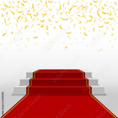 Golden confetti background