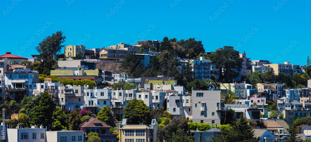 view on the downtown and tipical buildings in San Francisco, CaUSA. view on the downtown and tipical buildings in San Francisco, CaUSA.