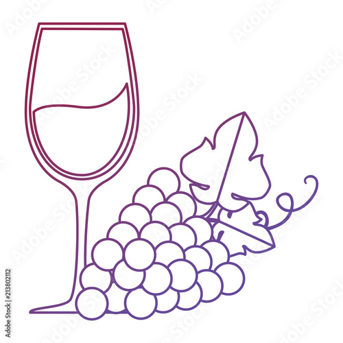 wine cup and grapes
