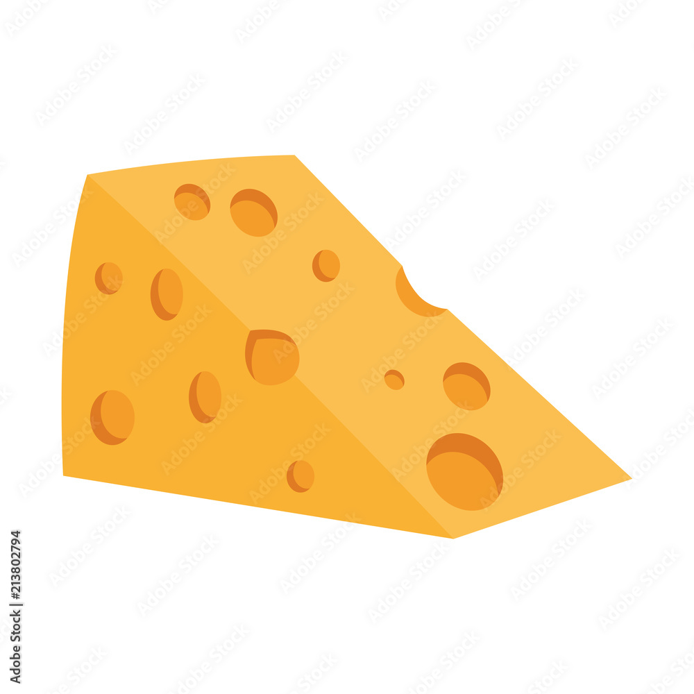 cheese piece isolated icon