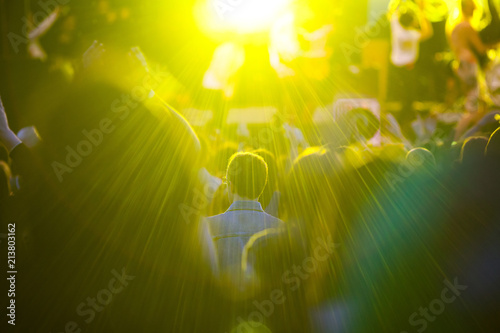 crowd at concert - music festival