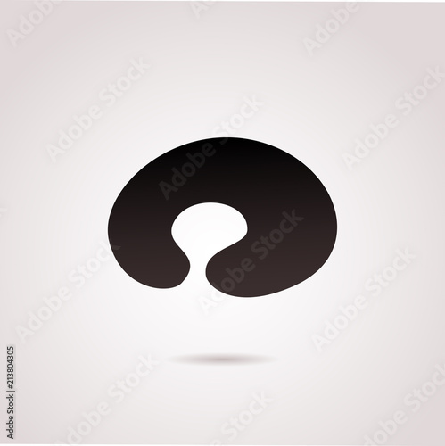 Car, travel pillow vector icon.