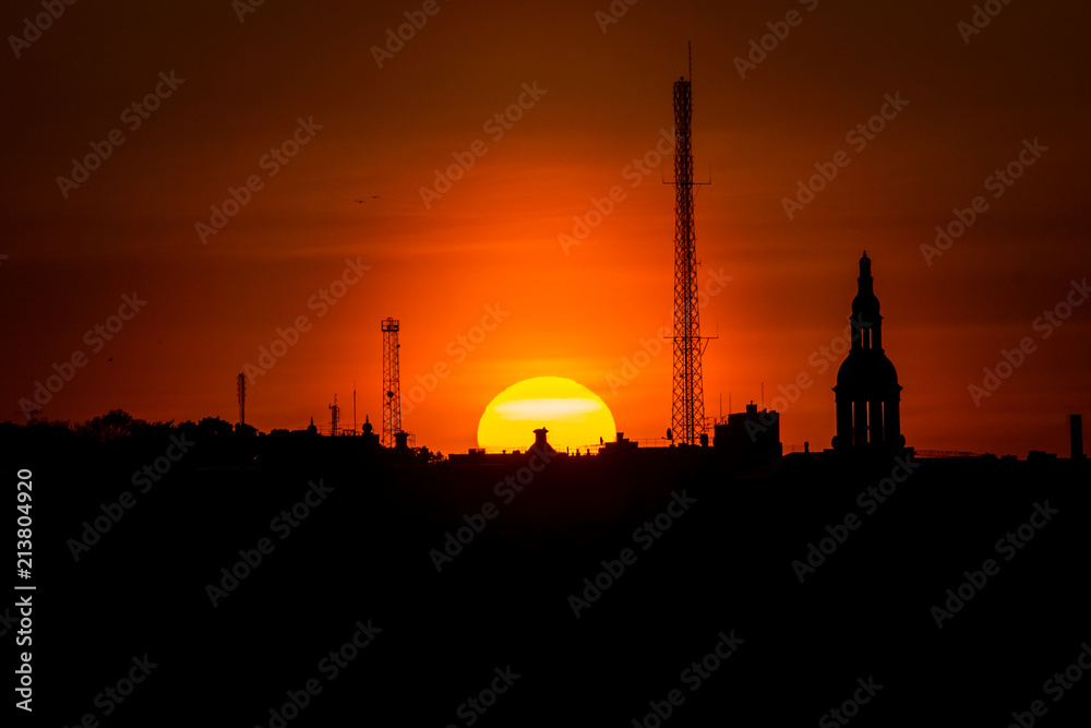Monteliusvagen sunset Stockholm Sweden
