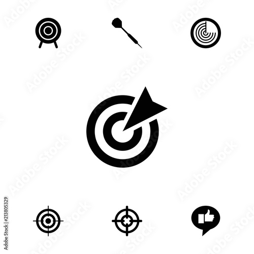 Collection of 7 aim filled icons