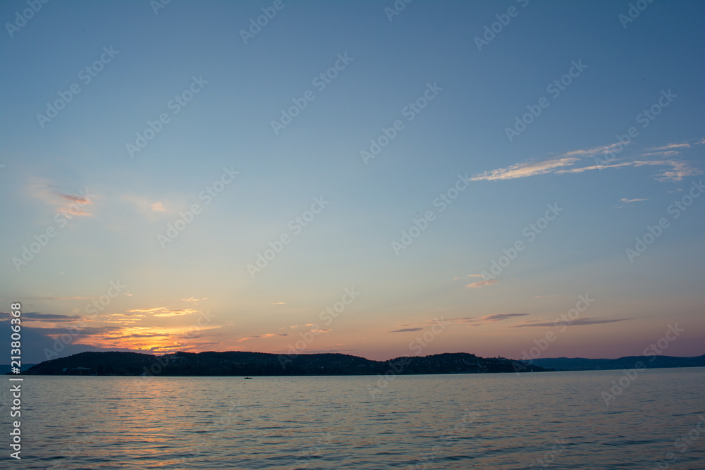 Beautiful sunset above the lake Balaton Beautiful sunset above the lake Balaton