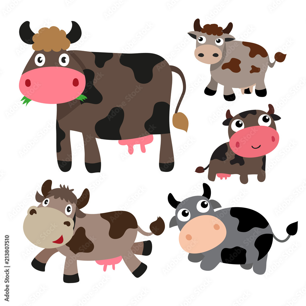 cow character vector design cow character vector design