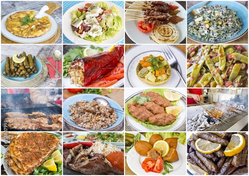 Turkish food collage