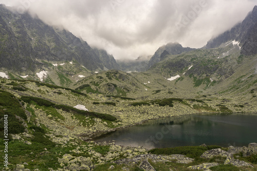 Batizovske Pleso and surrounding peaks. High Tatra Mountains. Slovakia.