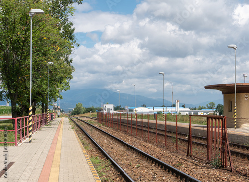 Railway Station in Turcianske Teplice, Slovakia photo