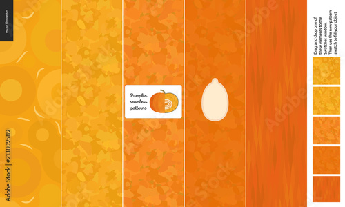 Food patterns, vegetable, pumpkin