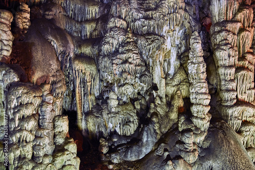 Greece. Crete. The quaint stone walls of the Cave of Zeus