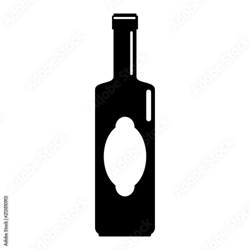 wine bottle silhouette icon vector illustration design
