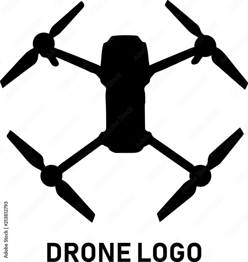 Drone logo vector vector de Stock | Adobe Stock