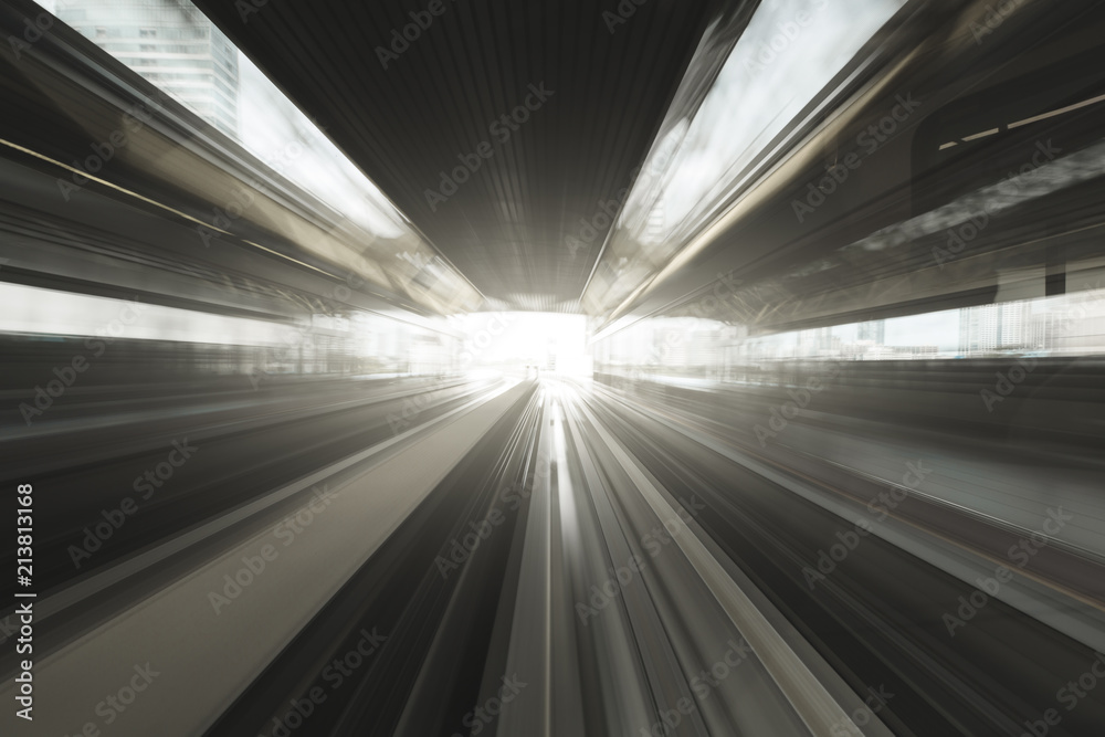 Motion blur of train Motion blur of train