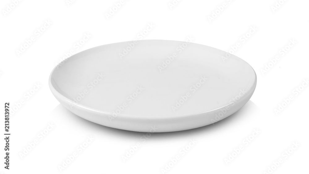 white plate isolated on white background white plate isolated on white background