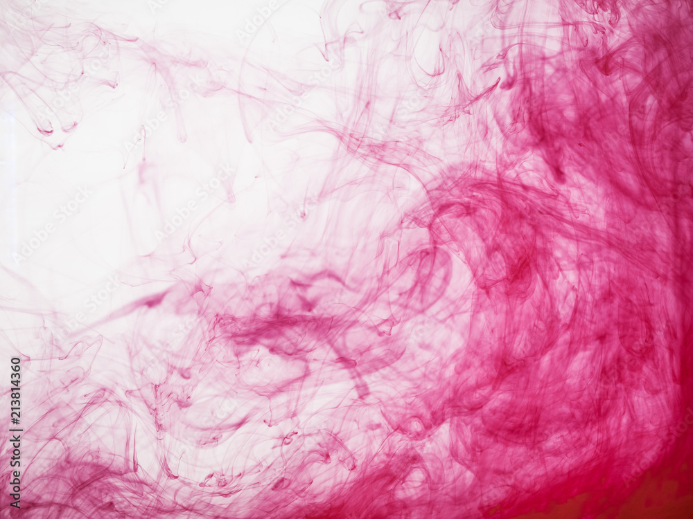 Red acrylic paint dissipation in water. Red ink colour dissipation, abstract background. Movement of red acrylic colour in water. Traces of ink in liquid. Red paint dissolves into water Red acrylic paint dissipation in water. Red ink colour dissipation, abstract background. Movement of red acrylic colour in water. Traces of ink in liquid. Red paint dissolves into water