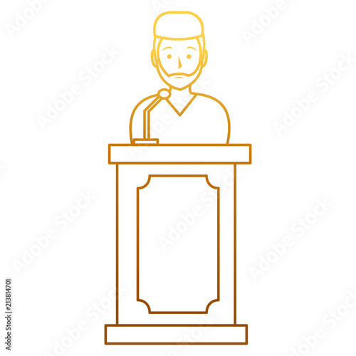 prisoner in stage avatar character vector illustration design