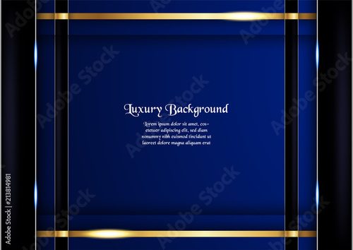 Abstract blue background in premium concept with copy space.Template design for cover, business presentation, web banner, wedding invitation and luxury packaging.