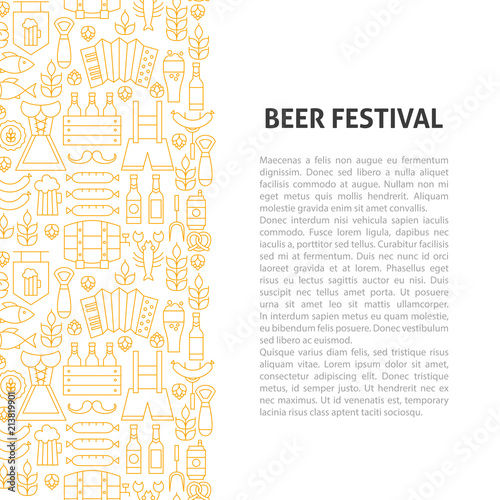 Beer Fest Line Pattern Concept