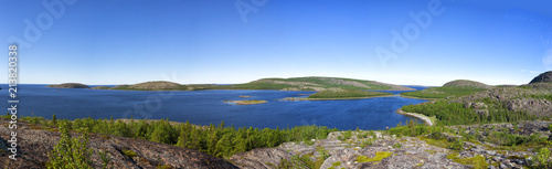 Wallpaper Mural Panorama of Kuzova Island archipelago in the White Sea, view from the top of the island German Kuzov Torontodigital.ca