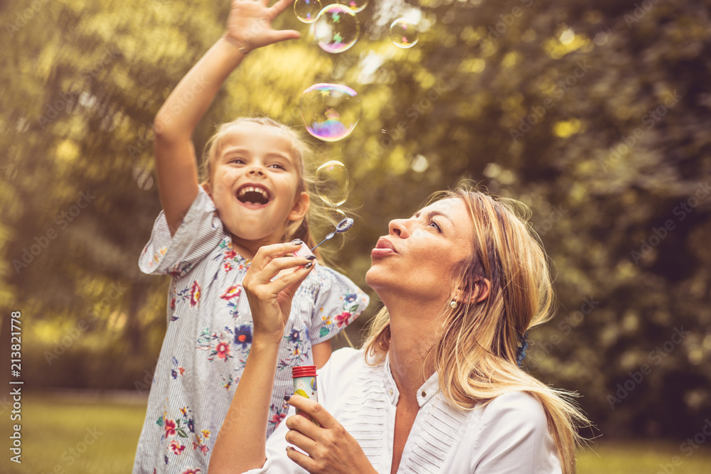 Fototapeta premium Have fun with bubbles.