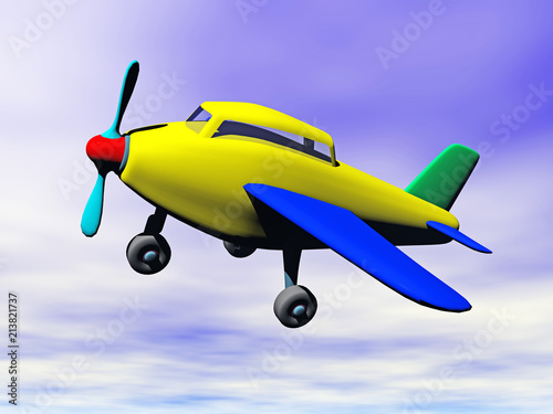 Buntes Spielzeug Flugzeug © Dr. N. Lange