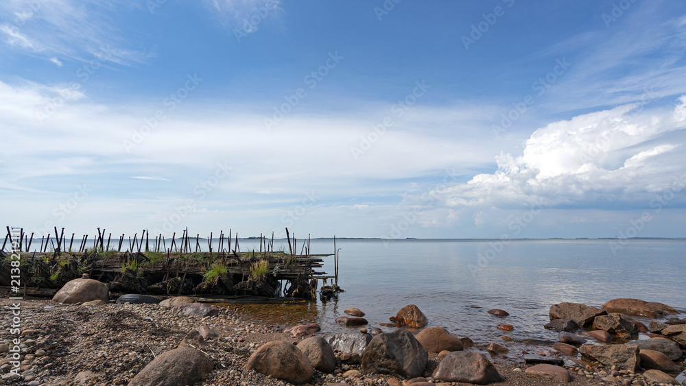 An old wreck in Hanko, a popular Finnish resort town which includes the Southernmost Point of the country 