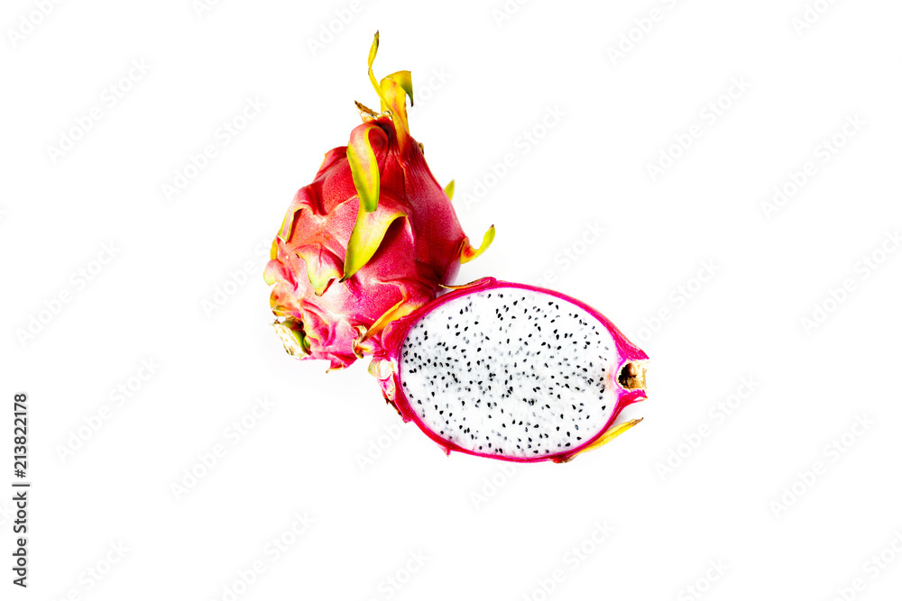 Dragon ruit isolated against white background. Dragon ruit isolated against white background.