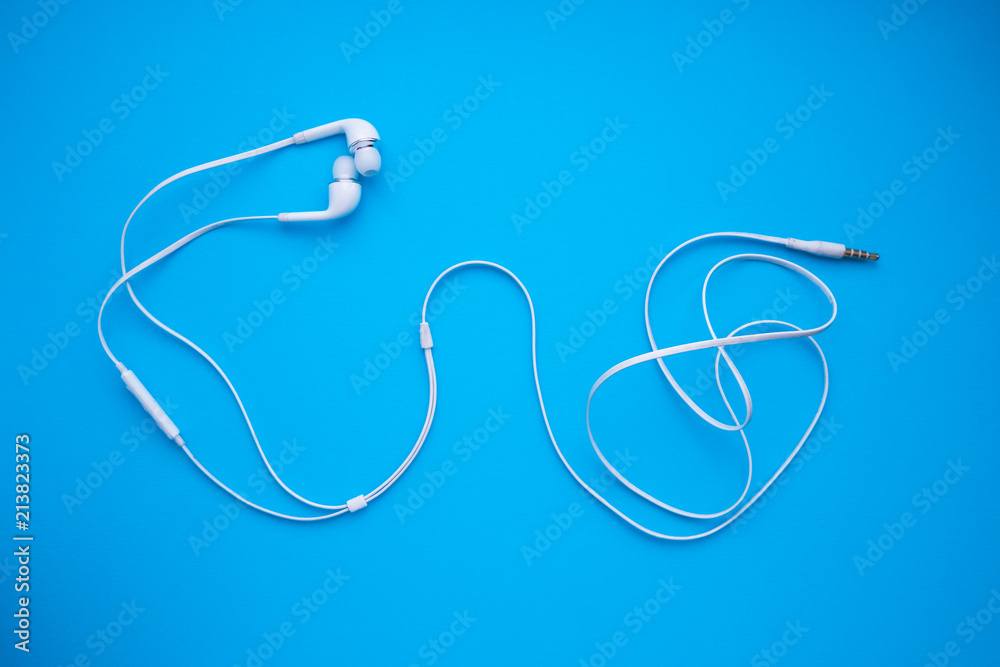 headphones on a blue background headphones on a blue background