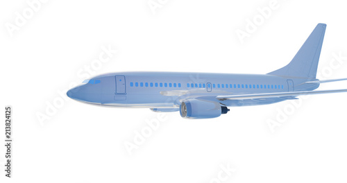 Wallpaper Mural Airplane flying. 3D render Torontodigital.ca