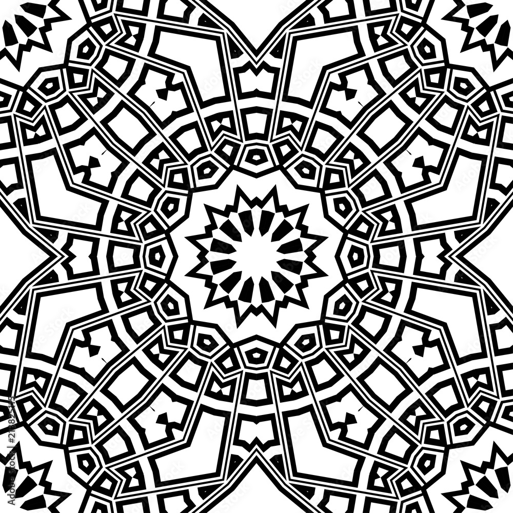 Unique, abstract geometric pattern. Seamless vector illustration. For design, wallpaper, happy background Unique, abstract geometric pattern. Seamless vector illustration. For design, wallpaper, happy background