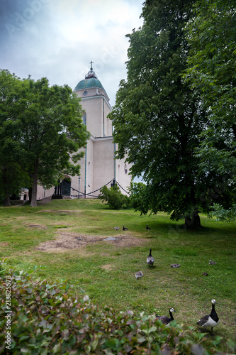 Church of the temple on the island of Suomenlinna, a journey through the islands of Finland photo