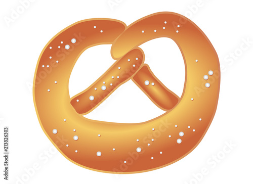 Laugenbrezel mit Salz / Vektor-Illustration