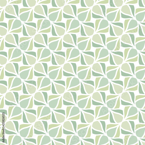 Vector Green Abstract Seamless Pattern. Art Deco Style Background. Geometric texture.