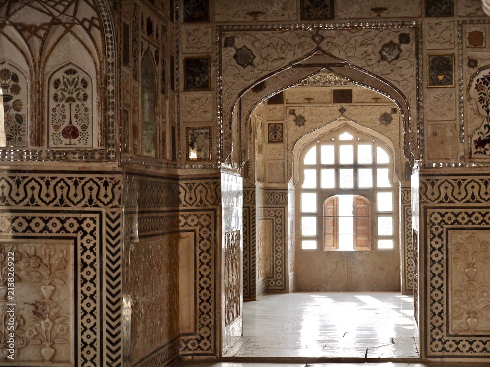 Naklejka premium Sheesh Mahal, Amber, Jaipur. India